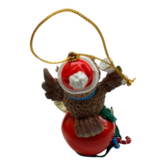 Merry Brite Holiday Home Collection Ornament by CVS #1 Teqcher 2005 Owl On Apple - Picture 3 of 6